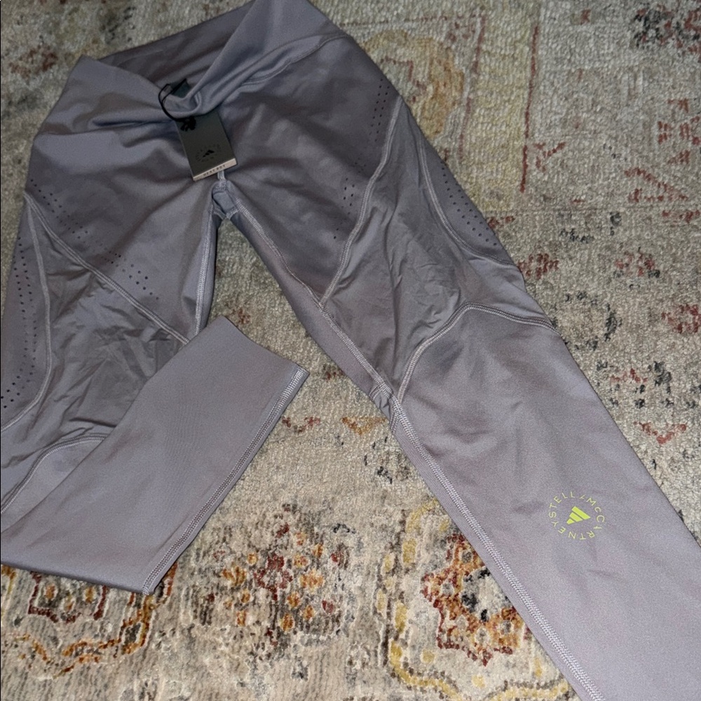 Adidas Light Gray Perforated Leggings